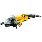 DEWALT DWE4579-QS - Úhlová bruska 230 mm, 2 400 W, 5,7 kg, odfuk, elektronická spojka, ochrana proti přetížení, pomalý start