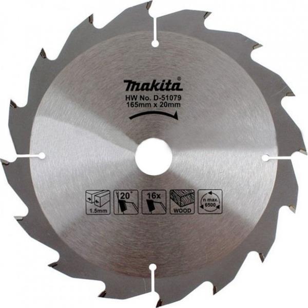 Makita D-51079 - Kotouč pilový pr. 165 x 1,5 x 20mm 16Z dřevo= old B-09167