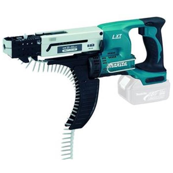 Makita DFR550Z - Akumulátorový šroubovák se zásobníkem do sádrokartonu a deskových materiálů Li-ion 18V, bez aku "Z"