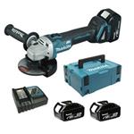 Makita DGA504RTJ - Akumulátorová úhlová bruska pr. 125mm, Li-Ion 18V, 8.500 ot/min, baterie 5,0 Ah