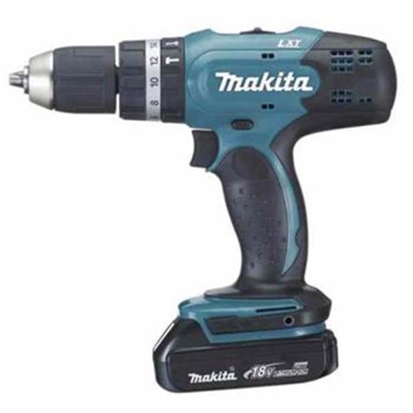 Makita DHP453SYE - Akumulátorová vrtačka příklepová, šroubovák 18V, Li-Ion 1,5 Ah, 2 rychlosti