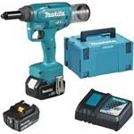 Makita DRV150RFJ - Akumulátorová nýtovačka, Li-ion LXT 18V/3,0 Ah, Makpac