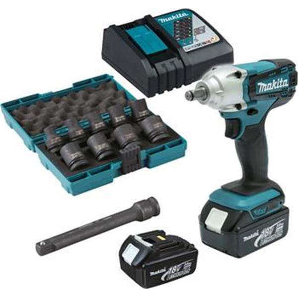 Makita DTW190JX3 - Akumulátorový rázový utahovák 1/2" Li-ion LXT 18V/3,0Ah