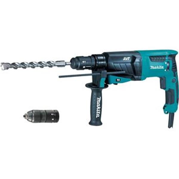 Makita HR2631FT - Kombinované vrtací, sekací SDS plus kladivo do pr. 26 mm AVT systém, 800W, výměnné sklíčidlo, osvětlení