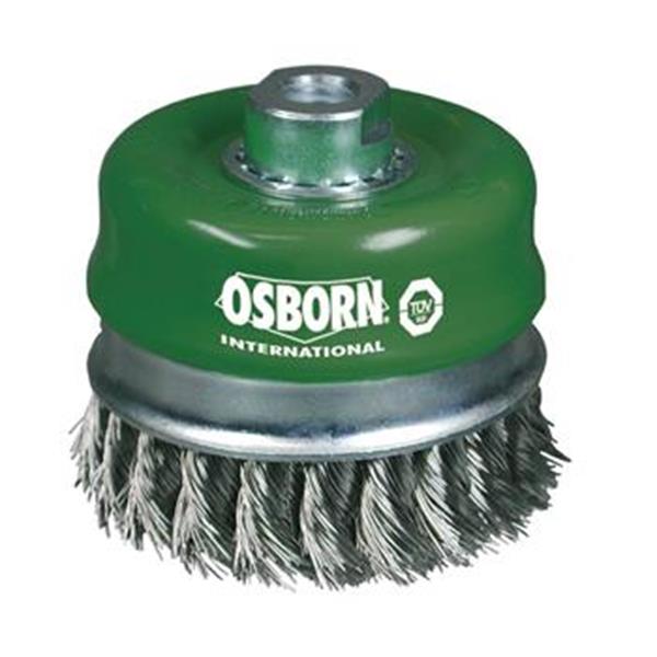 Osborn 0002608334 - Kartáč hrncový drátěný pr. 100 mm, závit M14, copový NEREZový drát 0,35 mm SUPERIOR