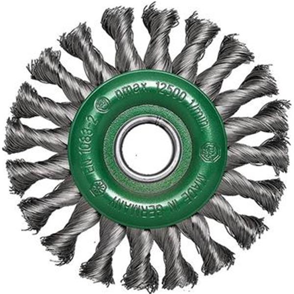 Osborn 0002641351 - Kartáč drátěný kotoučový pr. 150 mm šíře 13 mm otvor 22,2 mm, copový NEREZový drát 0,5 mm